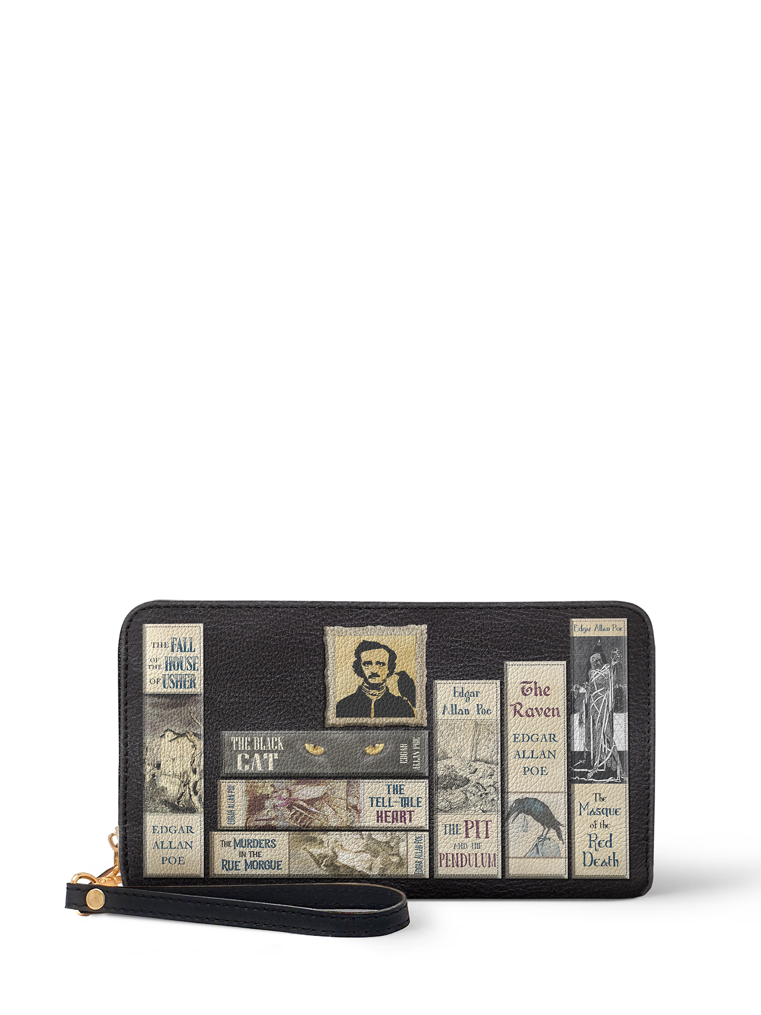 "Poe's Library" Ashen Black Wallet - NEW WORKSHOP SALE