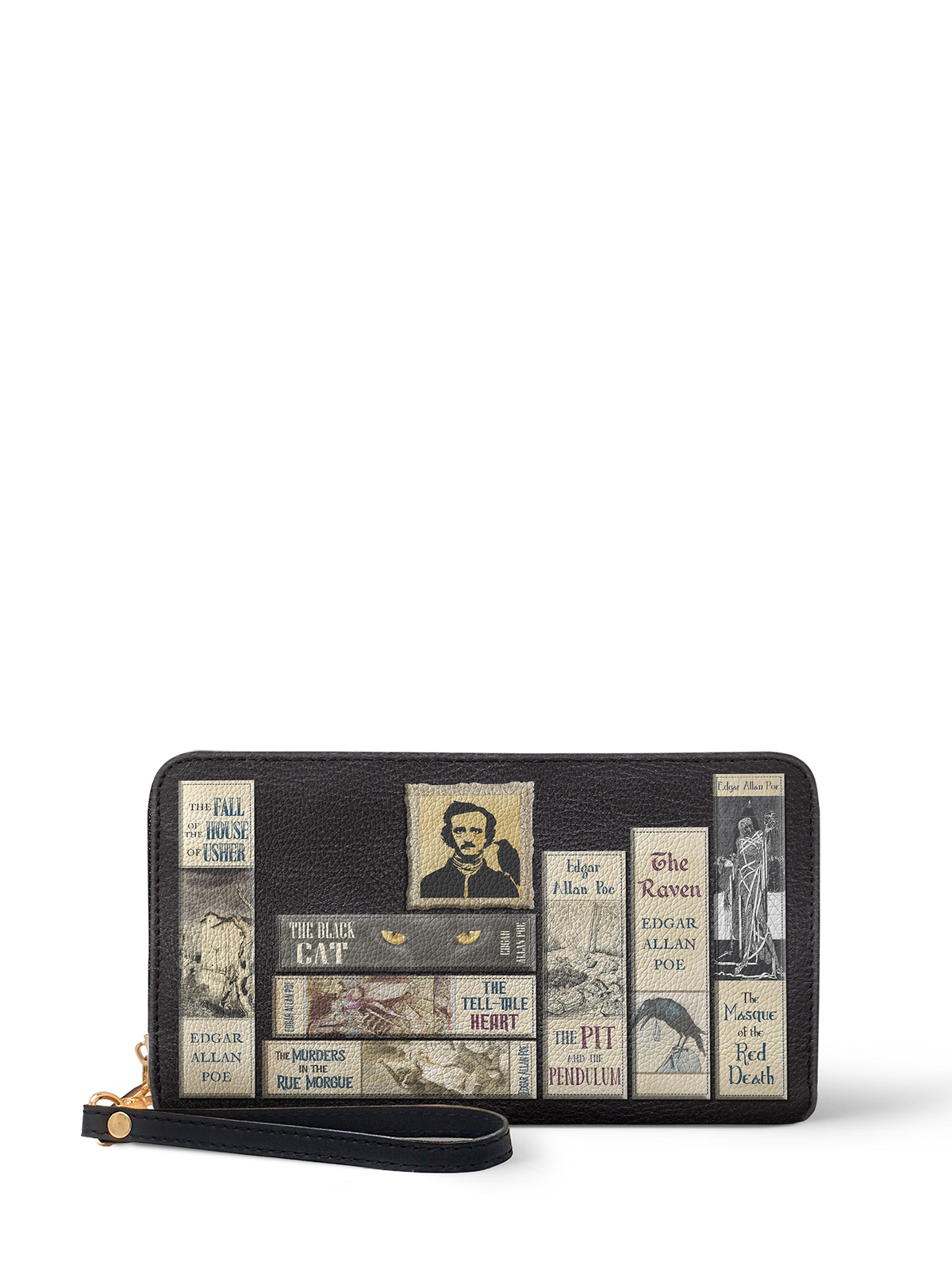 "Poe's Library" Ashen Black Wallet - FALL DEAL