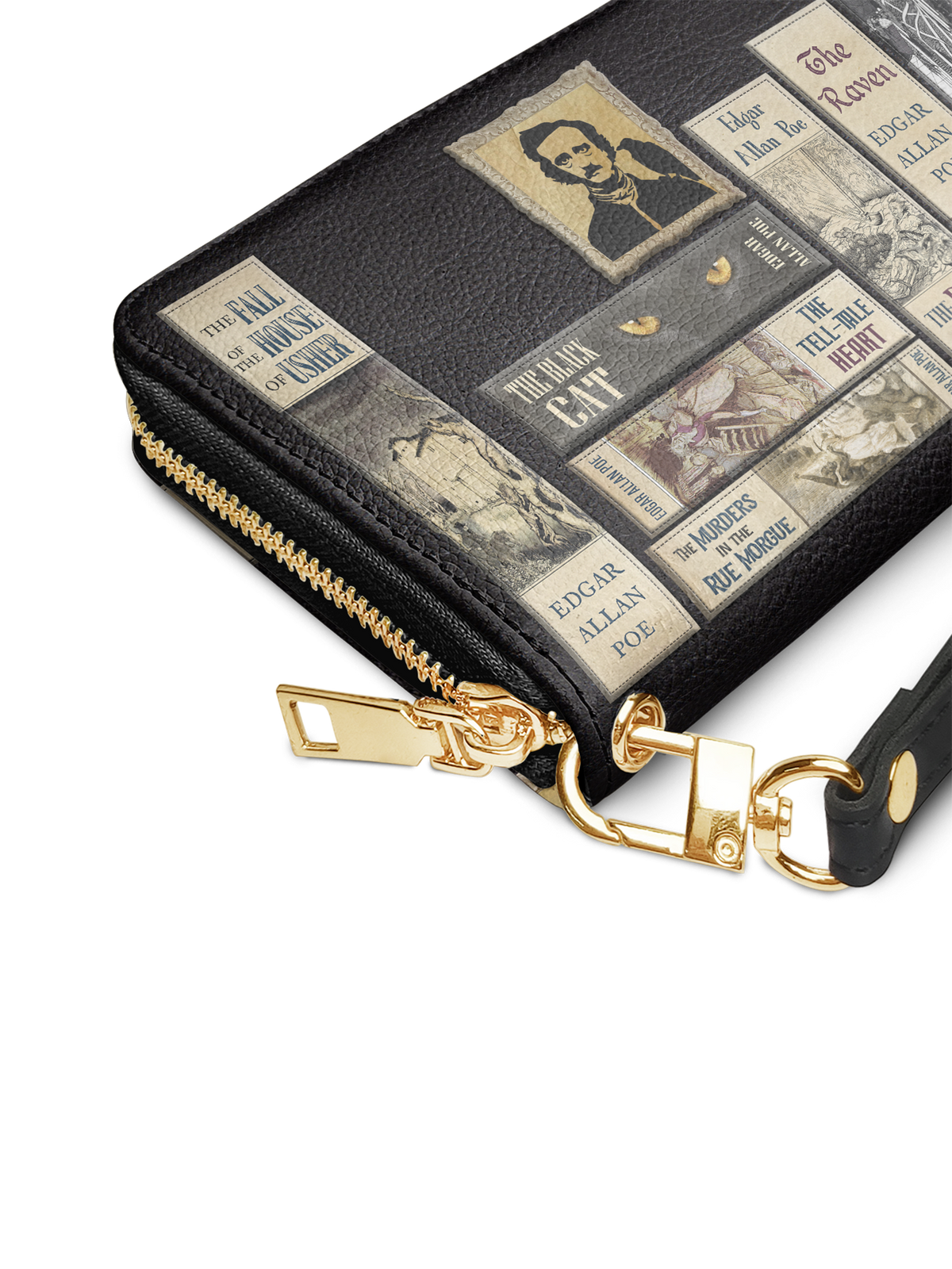 "Poe's Library" Ashen Black Wallet - FALL DEAL