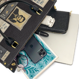 Poe's Library Black Leather Handbag Deal