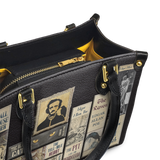 "Poe's Library" Ashen Black Small Leather Handbag Deal