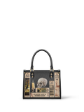 Lovecraftian Black Small Leather Handbag