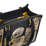 Lovecraftian Black Small Leather Handbag Special Deal