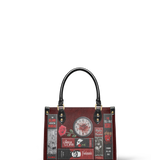 "The Crimson Codex" Small Leather Handbag