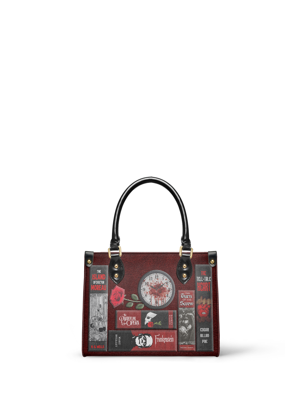 "The Crimson Codex" Small Leather Handbag - NEW WORKSHOP SALE