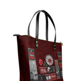 "The Crimson Codex" Leather Tote Bag - CLEAROUT