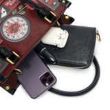"The Crimson Codex" Small Leather Handbag