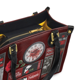 "The Crimson Codex" Small Leather Handbag