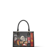 "The Codex of Gothic Tales" Deadlight Black Small Leather Handbag