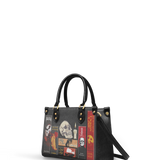 "The Codex of Gothic Tales" Deadlight Black Small Leather Handbag