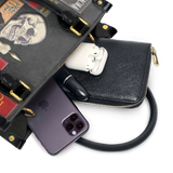 "The Codex of Gothic Tales" Deadlight Black Small Leather Handbag