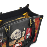 "The Codex of Gothic Tales" Deadlight Black Small Leather Handbag