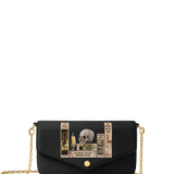 Lovecraftian Black Envelope Chain Crossbody Bag - CLEAROUT