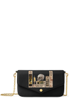 Lovecraftian Black Envelope Chain Crossbody Bag - FALL CLEARANCE DEAL