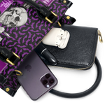 "The Codex of Gothic Tales" Violet Echo Small Leather Handbag Deal