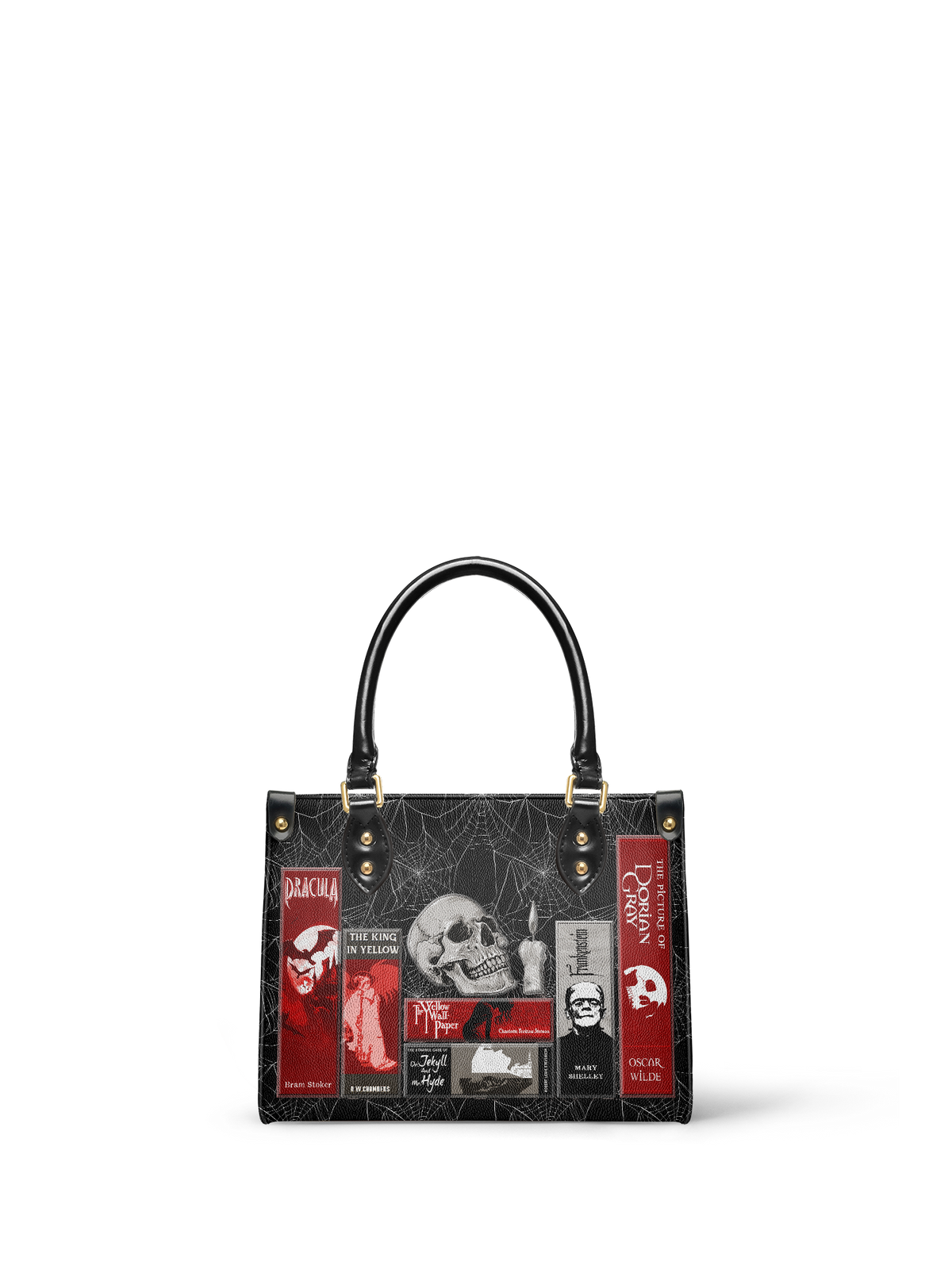"The Codex of Gothic Tales" Black Widow’s Kiss Small Leather Handbag - FALL CLEARANCE DEAL