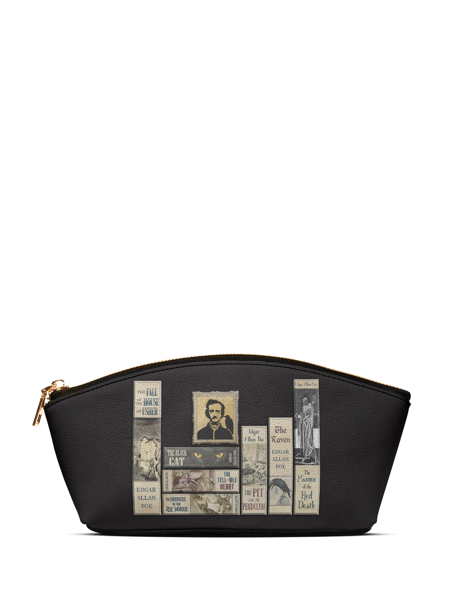 "Poe's Library" Ashen Black Eclipse Makeup Bag