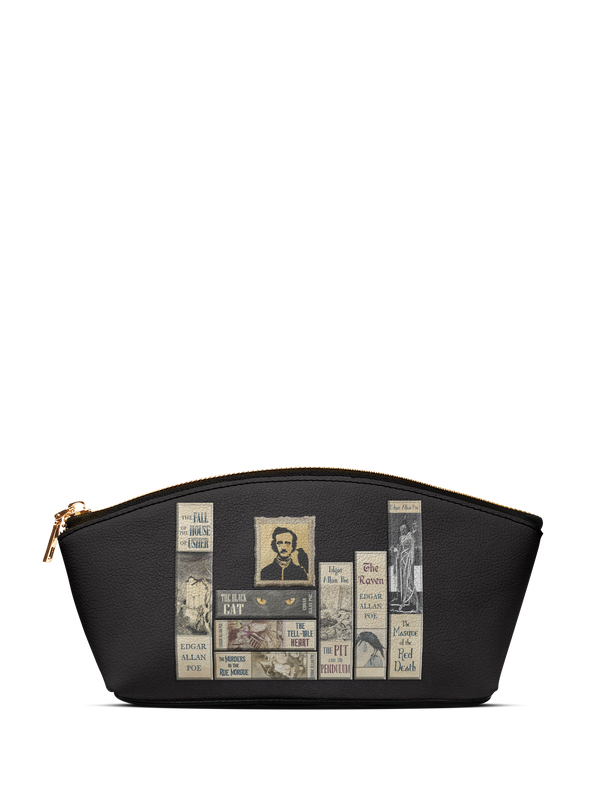 "Poe's Library" Ashen Black Eclipse Makeup Bag