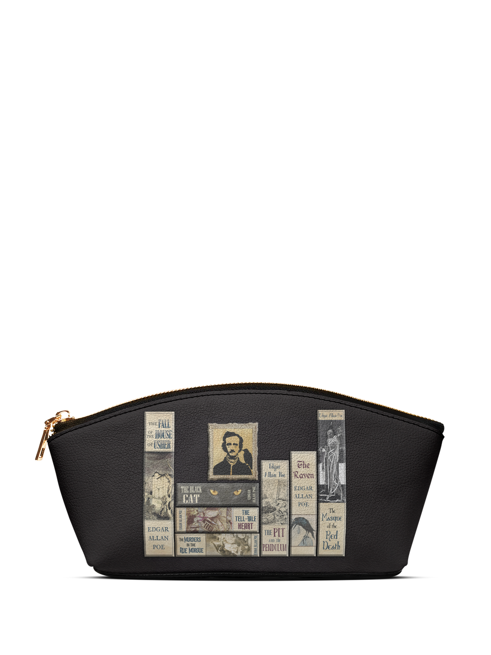 "Poe's Library" Ashen Black Eclipse Makeup Bag
