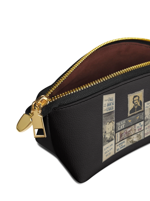 "Poe's Library" Ashen Black Eclipse Makeup Bag