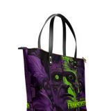 "Frankenstein" Lablight Violet Leather Tote Bag