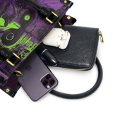 "Frankenstein" Lablight Violet Small Leather Handbag
