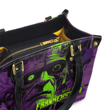 "Frankenstein" Lablight Violet Small Leather Handbag