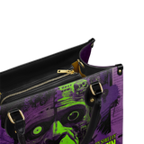 "Frankenstein" Lablight Violet Leather Handbag