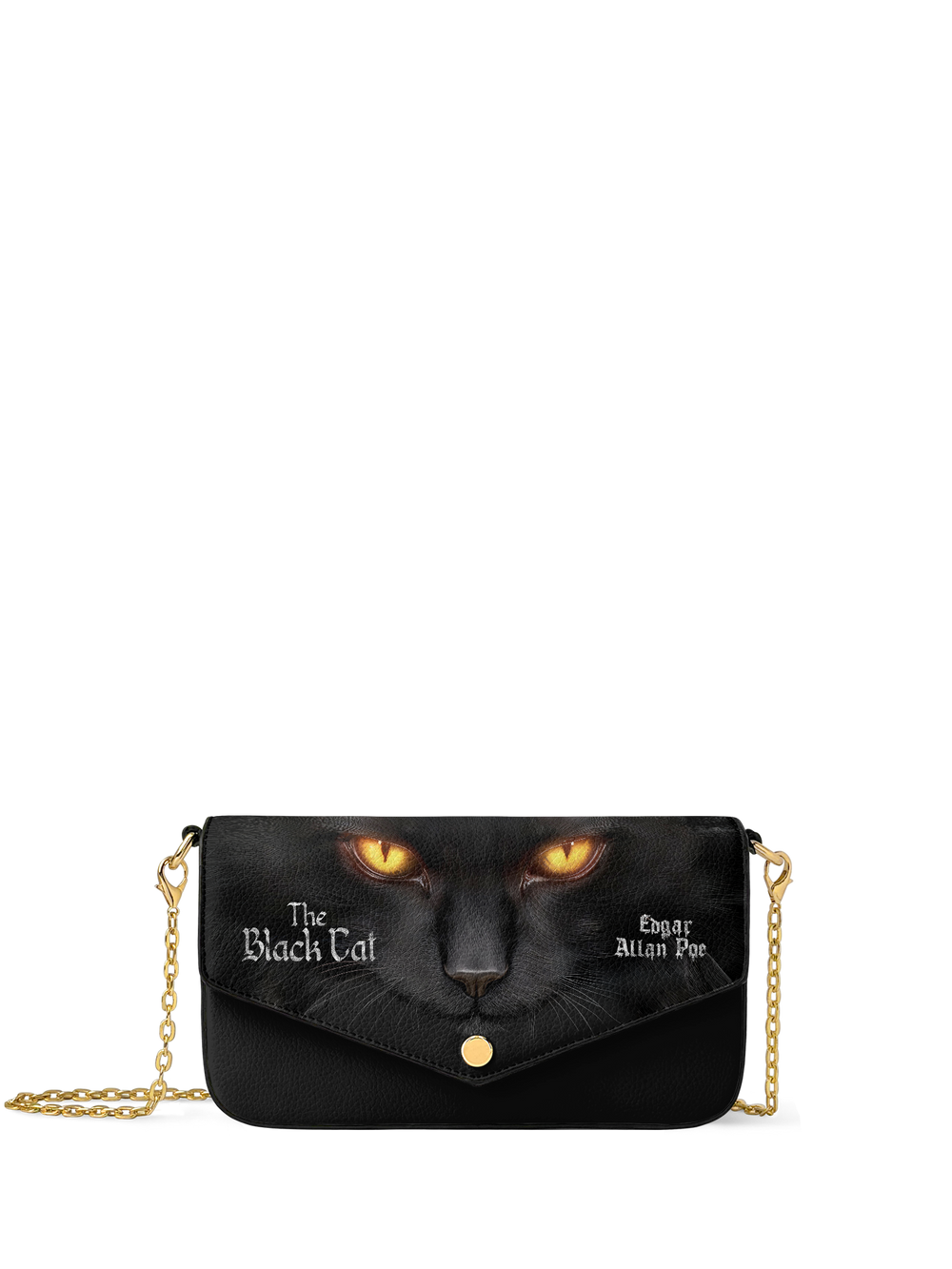 "The Black Cat" Envelope Chain Crossbody Bag