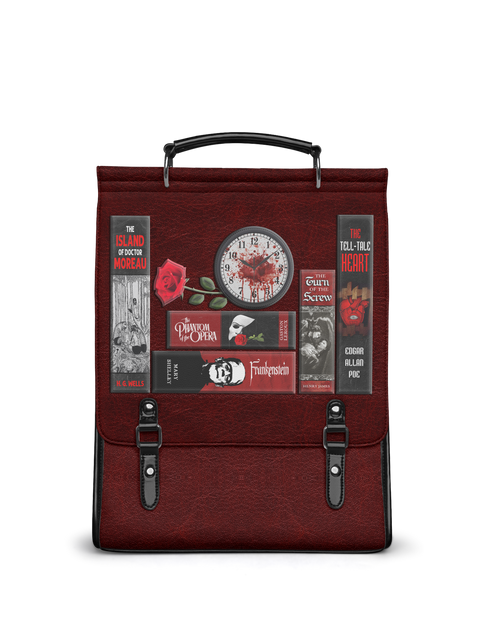 "The Crimson Codex" Leather Backpack