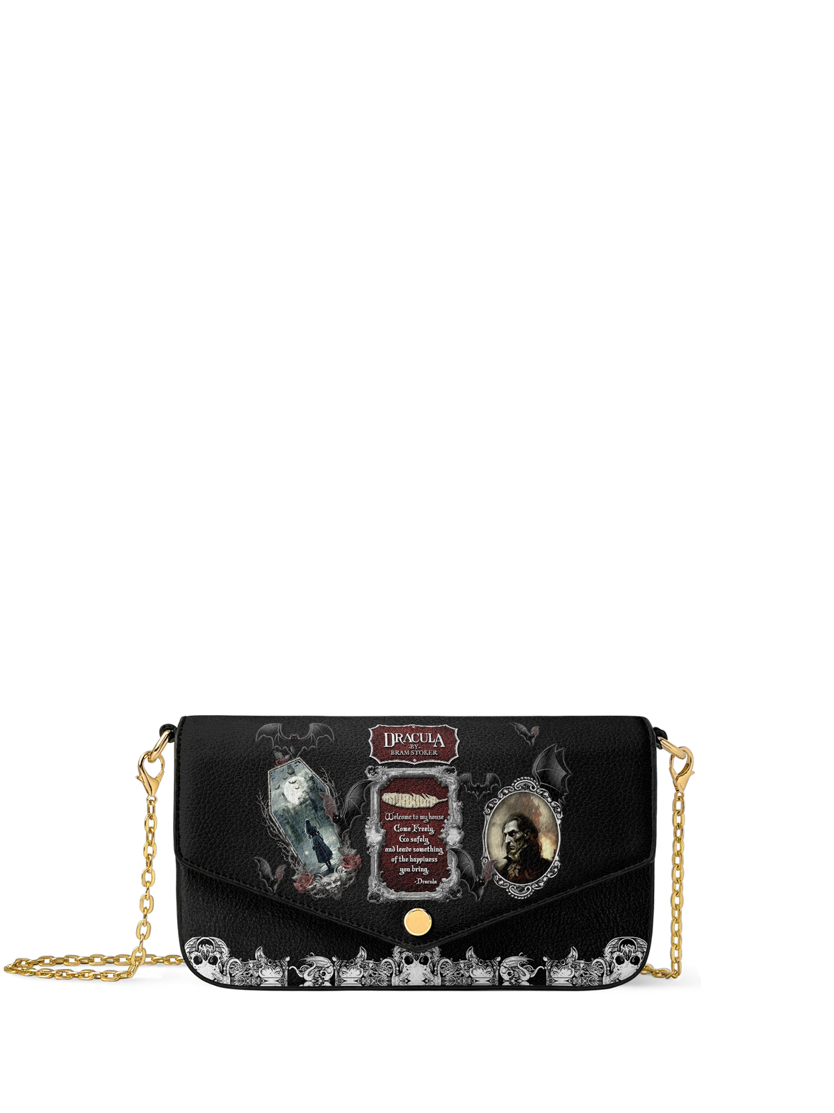 "The Dracula" Envelope Chain Crossbody Bag - FALL DEAL