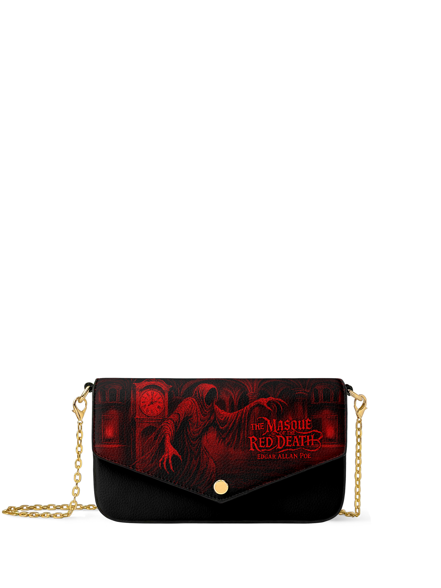 "The Masque Of The Red Death" Envelope Chain Crossbody Bag - NEW WORKSHOP SALE