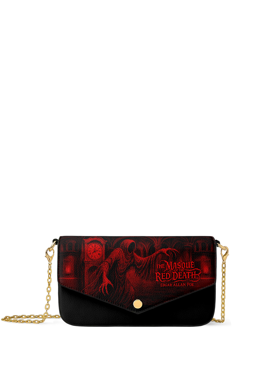 "The Masque Of The Red Death" Envelope Chain Crossbody Bag - FALL CLEARANCE DEAL