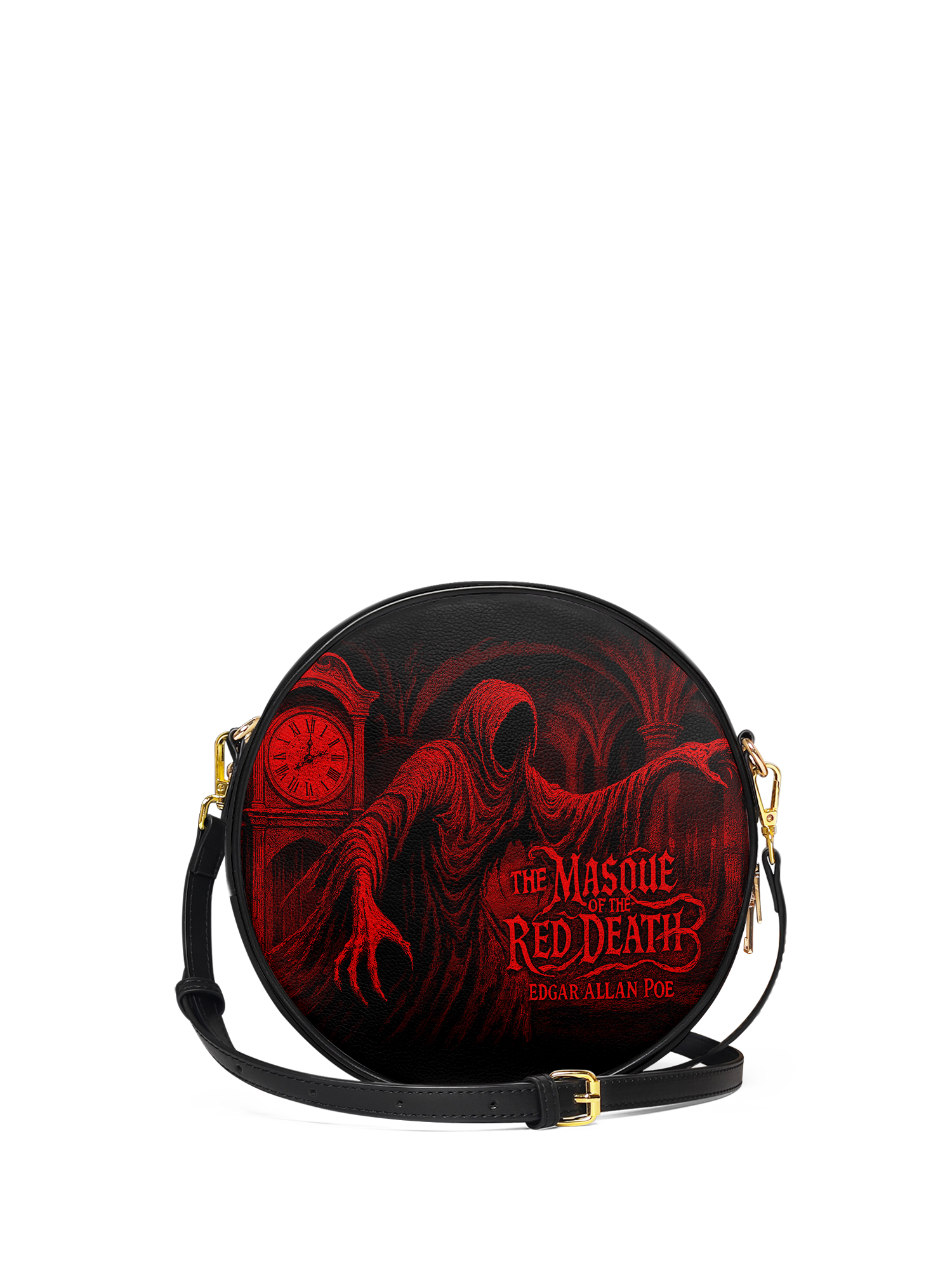 "The Masque Of The Red Death" Circle Crossbody Bag
