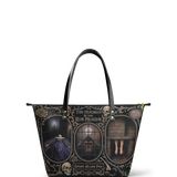"The Murders In The Rue Morgue" Leather Tote Bag
