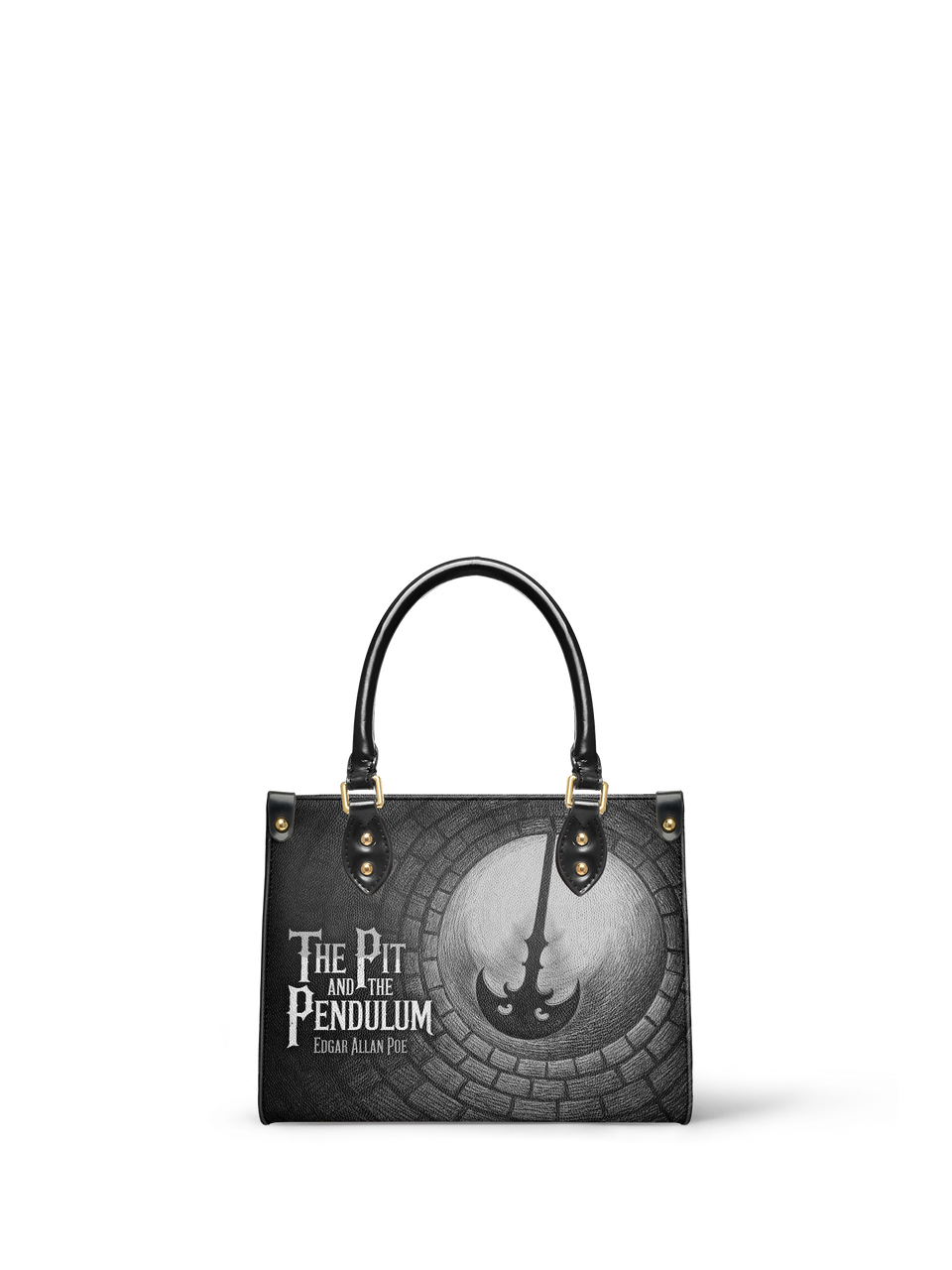 "The Pit And The Pendulum" Small Leather Handbag