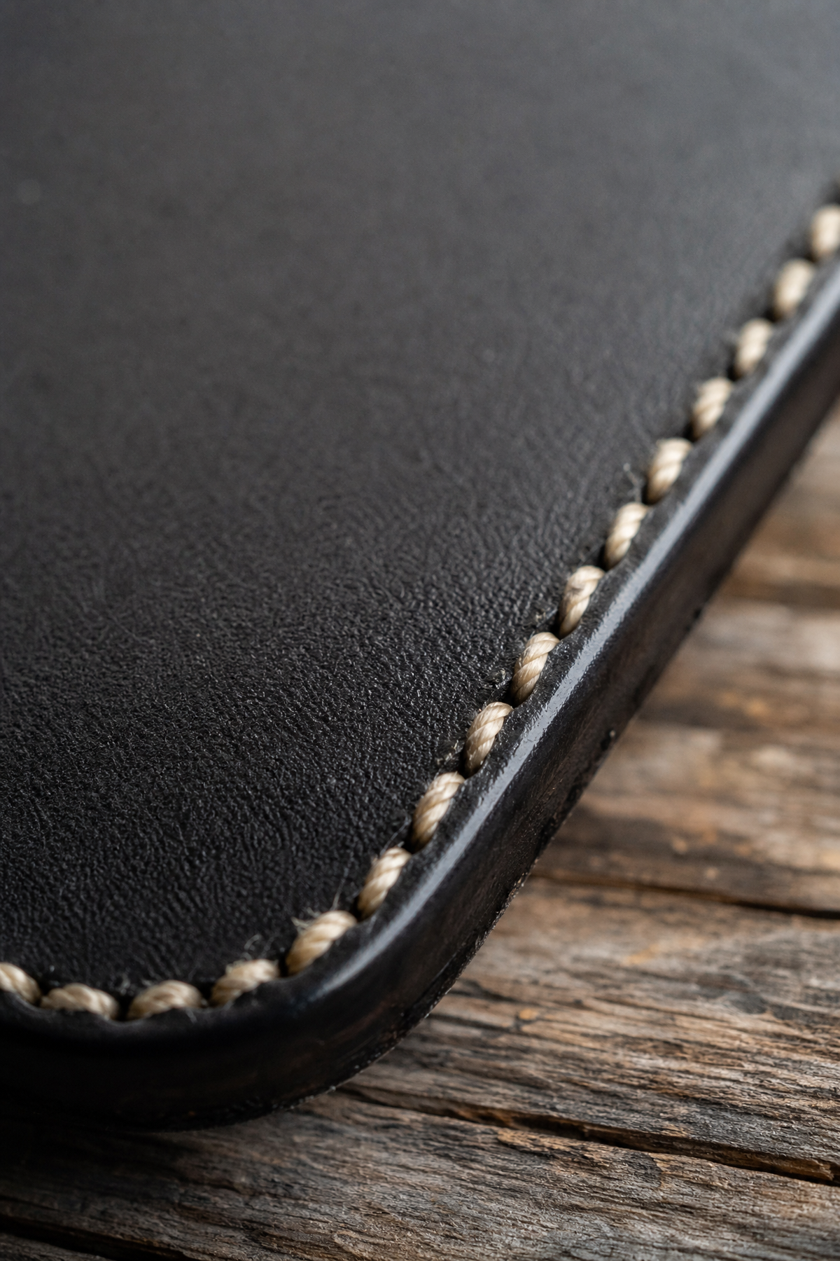 Macro photograph of saddle stitching