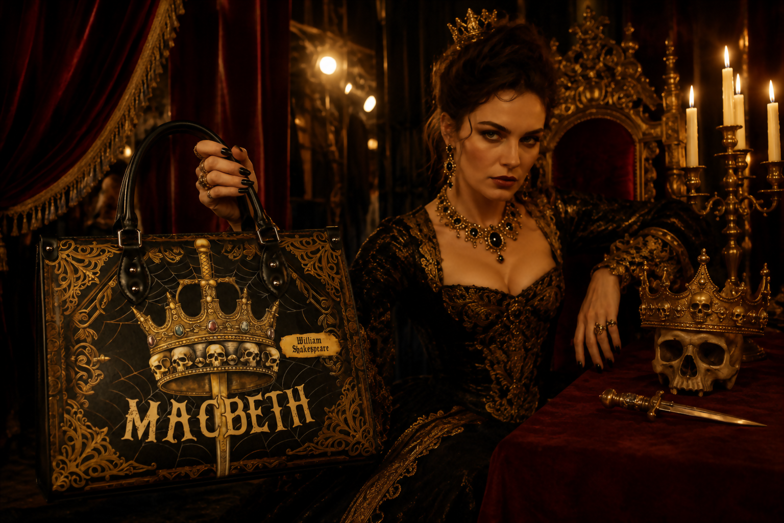 Shakespeare — editorial photograph with a Shakespeare handbag