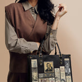 Poe's Library Black Leather Handbag Deal
