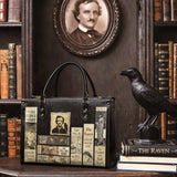 Poe's Library Black Leather Handbag Deal