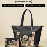 Lovecraftian Black Leather Tote Bag Deal