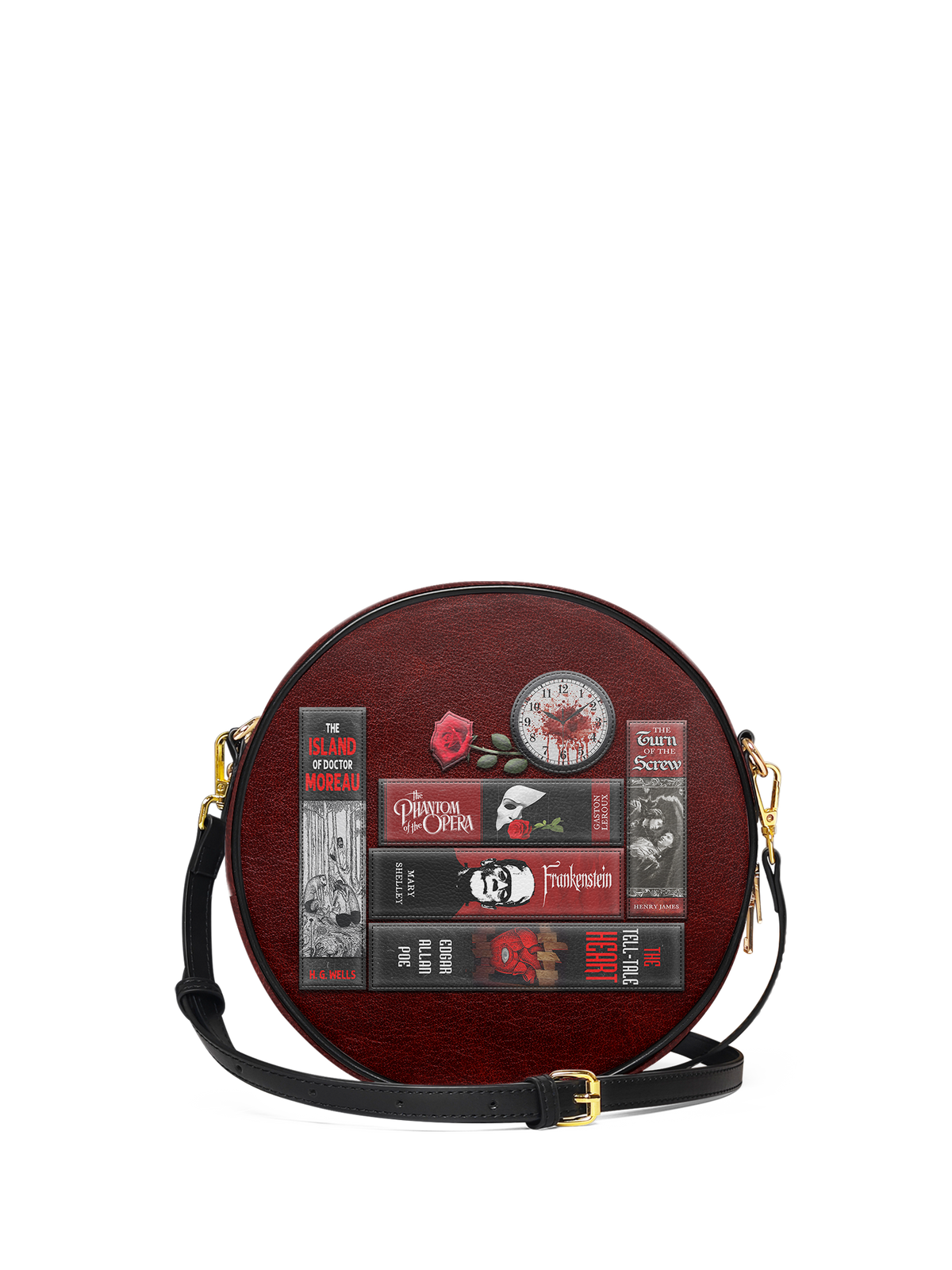 "The Crimson Codex" Circle Crossbody Bag - NEVERMORE DEAL