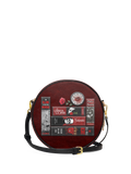 "The Crimson Codex" Circle Crossbody Bag