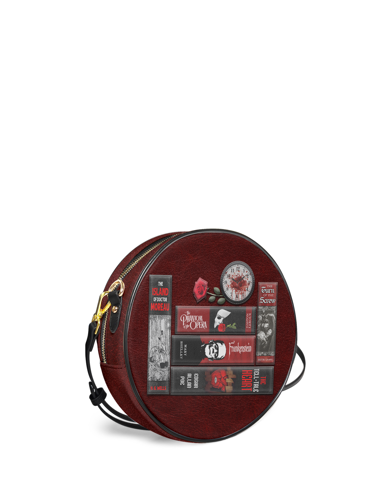 "The Crimson Codex" Circle Crossbody Bag - EVERMORE DEAL