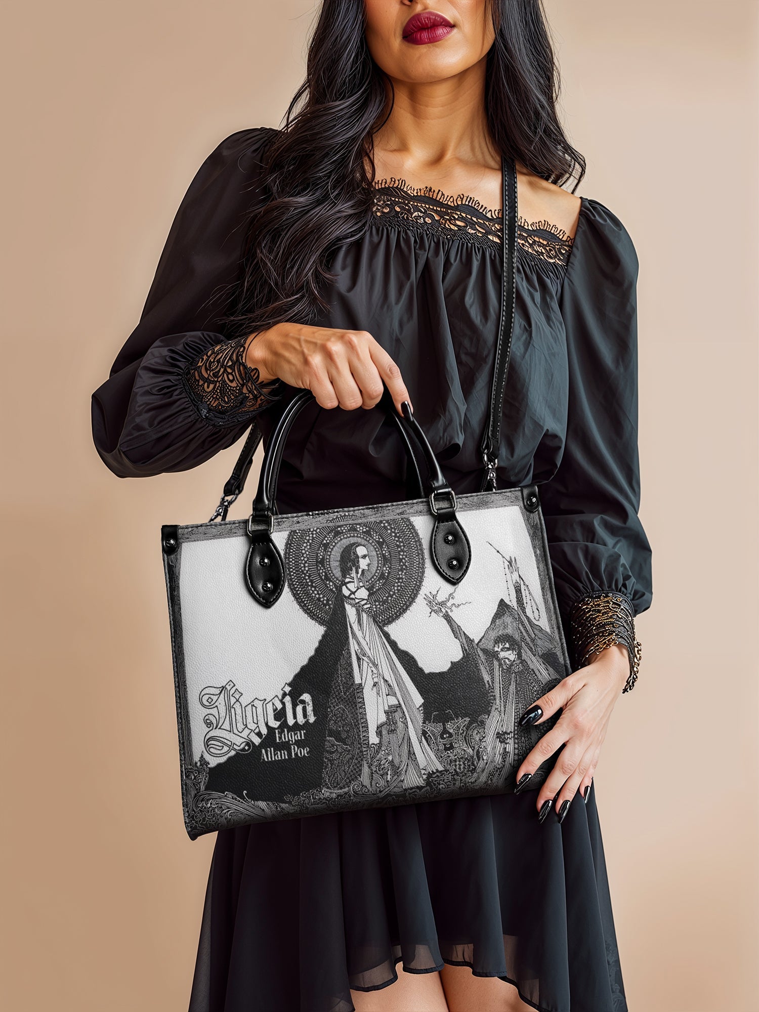 "Ligeia" - Brown Interior - Leather Handbag