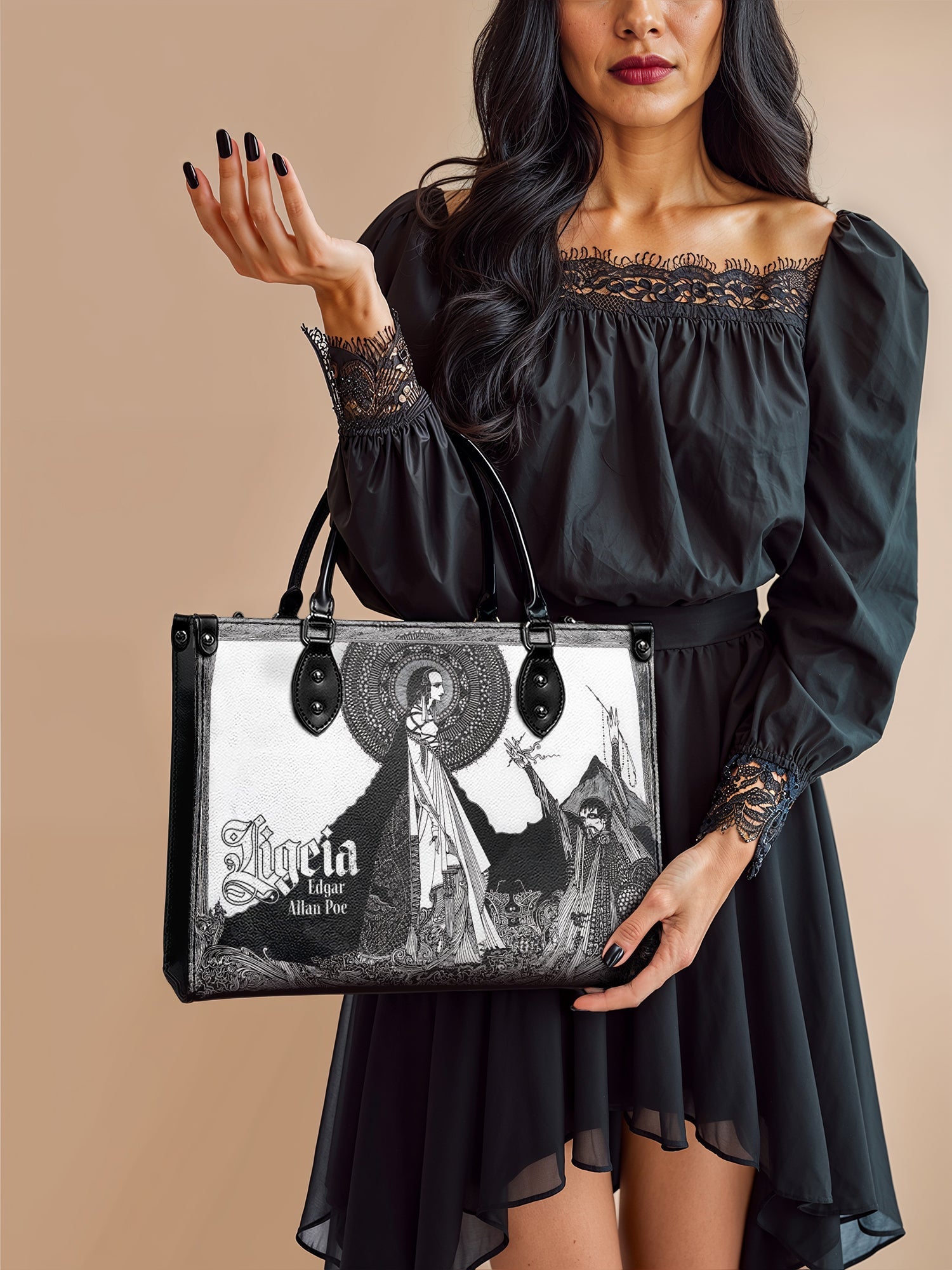 "Ligeia" - Brown Interior - Leather Handbag