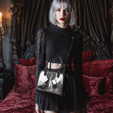 "Ligeia" - Black Interior - Small Leather Handbag - CLEAROUT