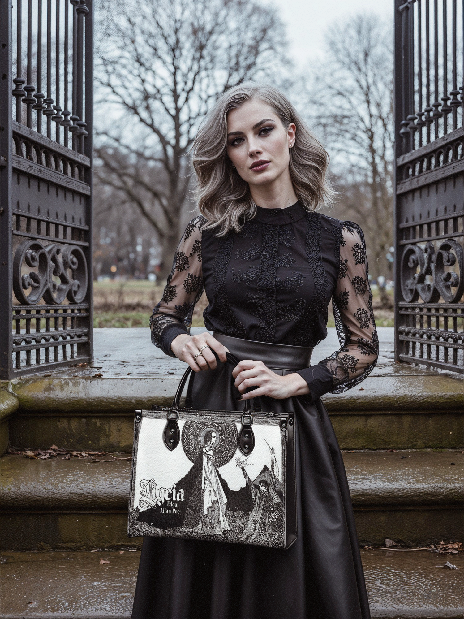 "Ligeia" - Brown Interior - Leather Handbag