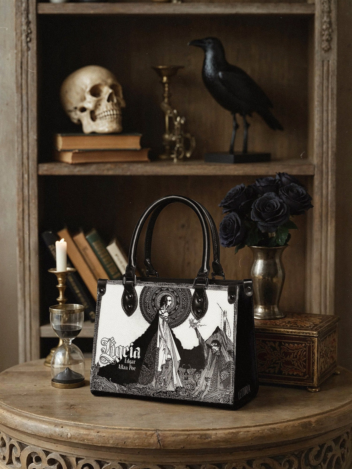 "Ligeia" - Black Interior - Small Leather Handbag - FALL DEAL