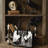"Ligeia" - Black Interior - Small Leather Handbag - CLEAROUT